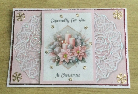 5x7 Christmas Candles Card Front by Honorscard Appleby