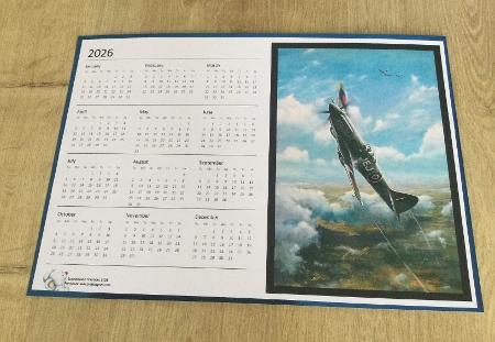 2026 calendar Spitfire by Honorscard Appleby