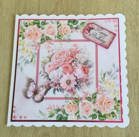 Pink Floral Flourish by Honorscard Appleby