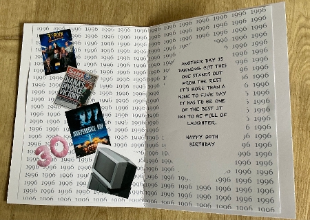Insert for birth year 1996 - female by Honorscard Appleby