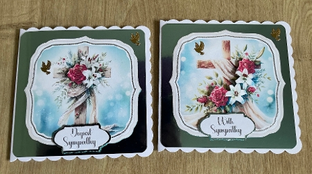 Pure Sympathy Toppers with Sentiments 1 & 2 by Honorscard Appleby
