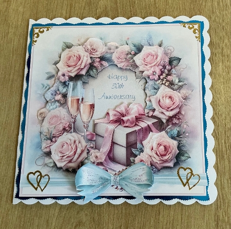 Pearl anniversary 8x8 card by Honorscard Appleby