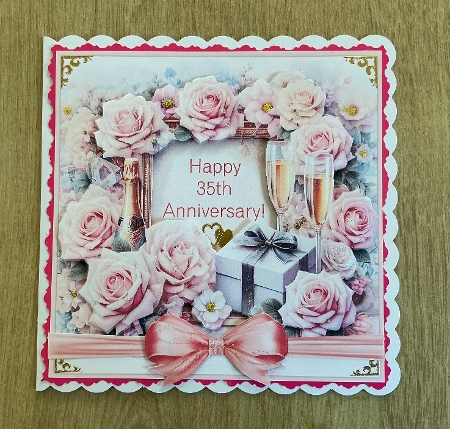 coral anniversary card by Honorscard Appleby