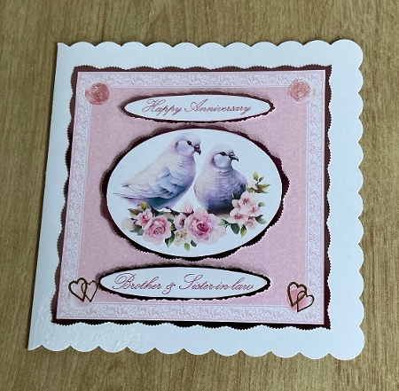 8 x 8 Anniversary quick card front. by Honorscard Appleby