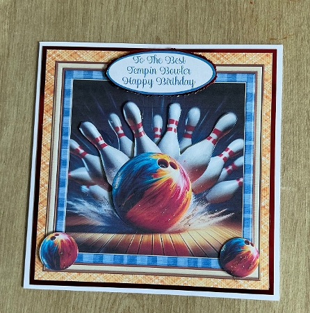 the Best Ten pin Bowler 7 x 7 Card by Honorscard Appleby