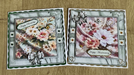 Flowers on Silk - Mini Kit 6x6 by Honorscard Appleby