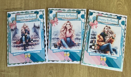 Champagne Girl Mini Kit 5x7 (3) by Honorscard Appleby