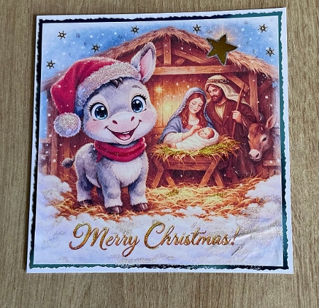 donkey and manger by Honorscard Appleby