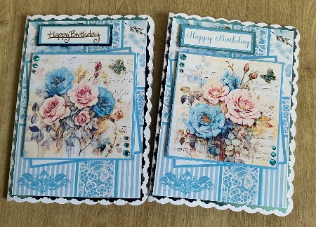 Vintage Flowers Mini Kit 5x7 (3) by Honorscard Appleby
