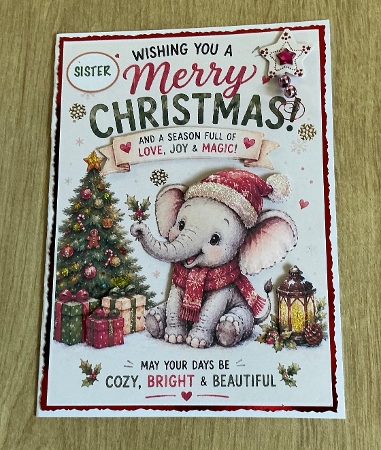Merry Christmas Elephant  by Honorscard Appleby