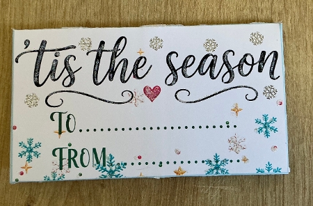 Tis the season white Christmas gift card money wallet by Honorscard Appleby