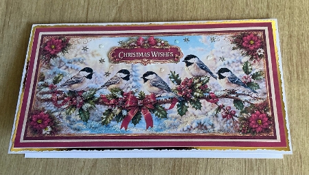 Winter Chickadees Cut-And-Fold Card-K1 by Honorscard Appleby