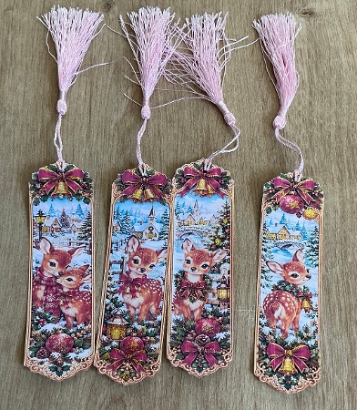 Christmas Fawn Bookmarks by Honorscard Appleby
