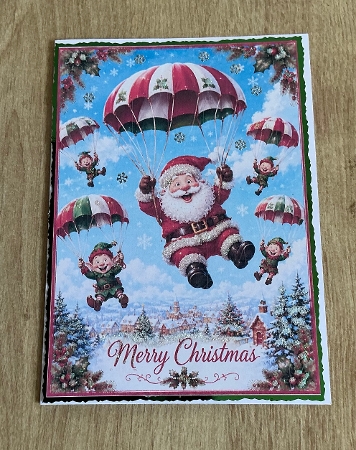 santa dropping in to wish you merry christmas by Honorscard Appleby