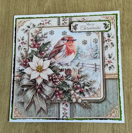 Ornate Christmas Robins - Quick Card  by Honorscard Appleby