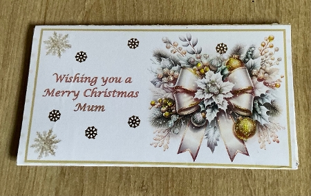 Large bow & baubles money wallet (Mum). by Honorscard Appleby