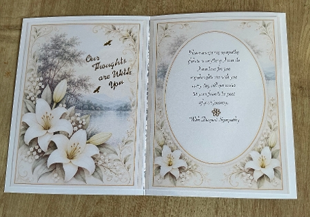 A5 Lily Lake Blank Insert  by Honorscard Appleby