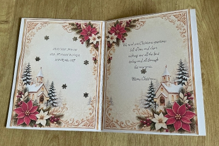 A5 Winter Church - Blank Insert  by Honorscard Appleby