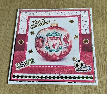 football Christmas Bauble Liverpool 1 by Honorscard Appleby