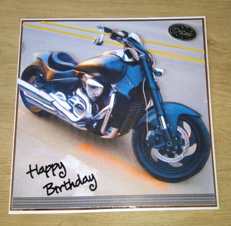 Motor Bike Topper by Honorscard Appleby