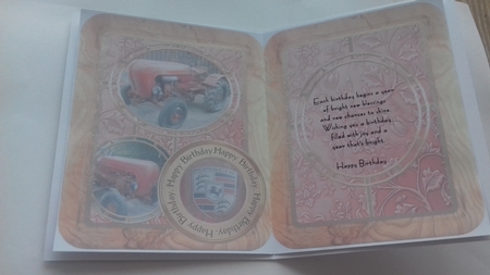 Porsche Tractor Insert by Honorscard Appleby