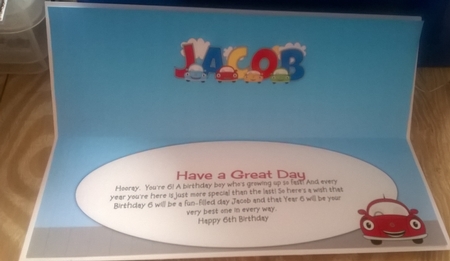 Kiddie Cars Jacob Large Dl Insert by Honorscard Appleby