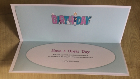 Cute Nurse Birthday Large Dl Insert by Honorscard Appleby