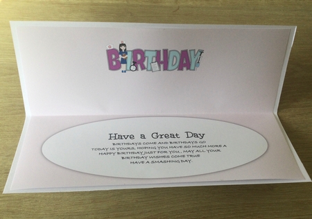 Cute Nurse Birthday Large Dl 2 Insert by Honorscard Appleby