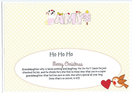 Patch Xmas Amy Large Dl Insert by Honorscard Appleby
