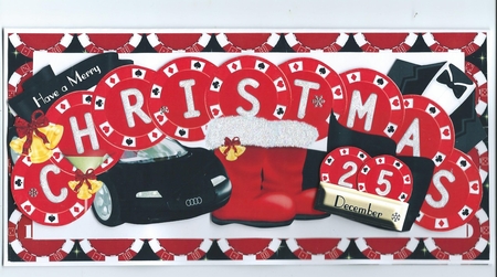 Christmas Casino Celebration - Large Dl by Honorscard Appleby