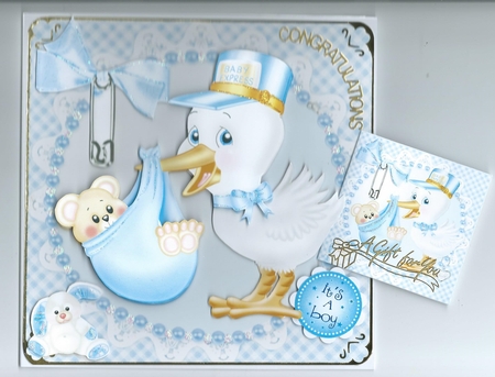 8x8 Welcome New Baby Boy Mini Kit by Honorscard Appleby