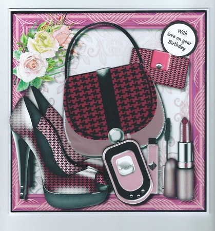 8x8 Kit lovely Deep Pink Ladies Accssories,  by Honorscard Appleby