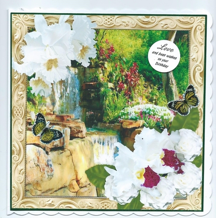 Beautiful Orchids in a Gold frame  by Honorscard Appleby