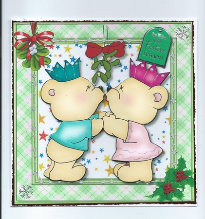 A kiss under the Mistletoe  by Honorscard Appleby