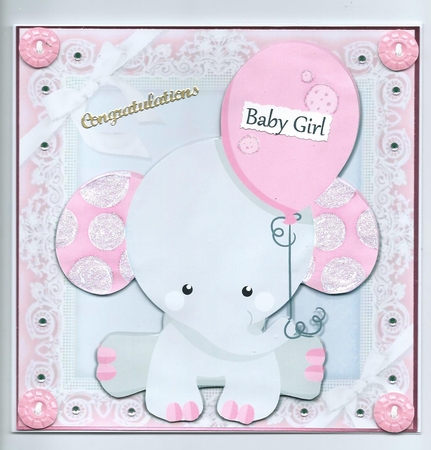 Baby Girl Elephant 8x8  by Honorscard Appleby
