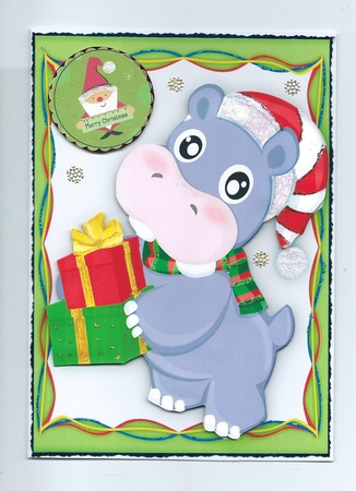 Hippos Christmas presents  by Honorscard Appleby