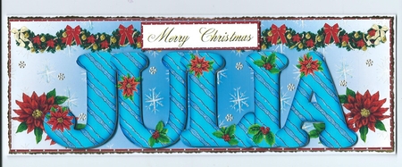Large DL Poinsettia - JULIA by Honorscard Appleby