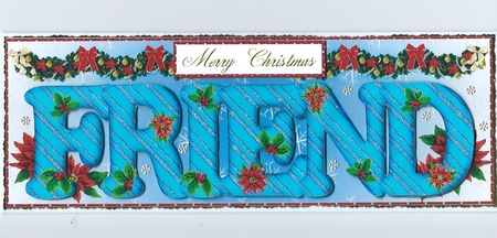 Large DL Poinsettia - FRIEND by Honorscard Appleby
