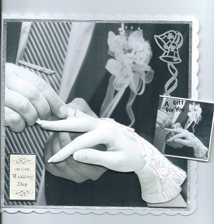 Tying The Knot 27 - Weddings & Handfastings - 3D Decoupage + Matching Insert & Tag  by Honorscard Appleby