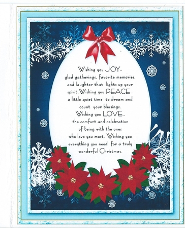 Poinsettia Insert 6x8 by Honorscard Appleby