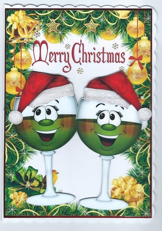 Why Doesnt our santa Hats fit us!!! just smile for the camera A5 by Honorscard Appleby