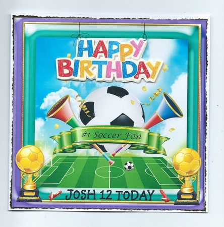 Soccer Lovers Birthday Card  by Honorscard Appleby