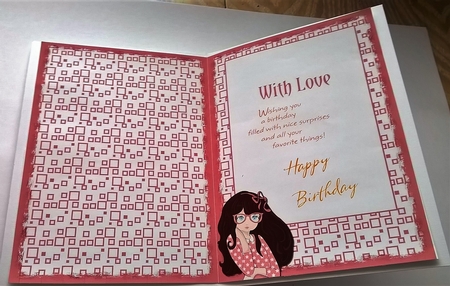 PRETTY GIRL IN STARS INSERT by Honorscard Appleby