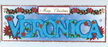 Large DL Poinsettia - VERONICA by Honorscard Appleby
