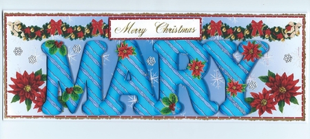 Large DL Poinsettia - MARY by Honorscard Appleby