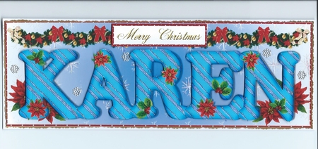 Large DL Poinsettia - KAREN by Honorscard Appleby