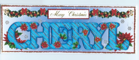 Large DL Poinsettia - CHERYL by Honorscard Appleby