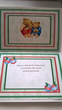Baubles and Holly Christmas A5 Insert by Honorscard Appleby