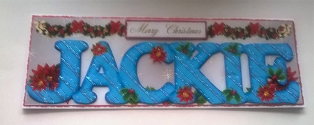Large DL Poinsettia - JACKIE by Honorscard Appleby