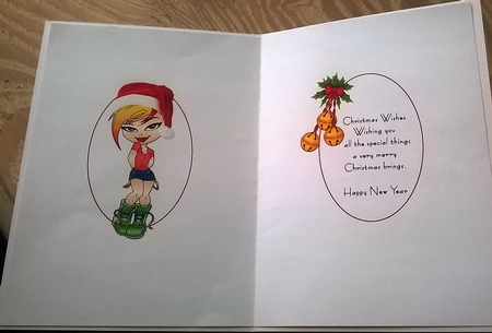 Teen Diva and Santa insert by Honorscard Appleby